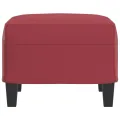 Repose-pied Rouge bordeaux 60x50x41 cm Similicuir
