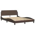 Lit avec matelas marron 120x200 cm similicuir