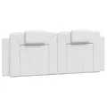 Lit avec matelas blanc 120x200 cm similicuir