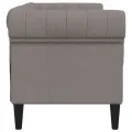 Canapé Chesterfield 2 places taupe tissu