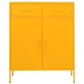 Armoire de rangement Jaune moutarde 80x35x101,5 cm Acier