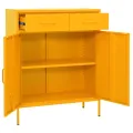 Armoire de rangement Jaune moutarde 80x35x101,5 cm Acier