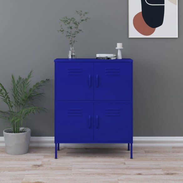 Armoire de rangement Bleu marine 80x35x101,5 cm Acier