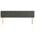 Têtes de lit 2 pcs Gris foncé 90x7x78/88 cm Velours