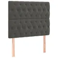 cadre de lit et matelas Gris foncé 90x190 cm Velours