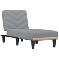 Chaise longue gris clair tissu
