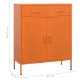 Armoire de rangement Orange 80x35x101,5 cm Acier