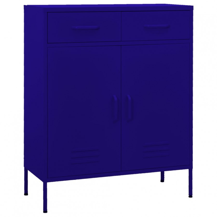 Armoire de rangement Bleu marine 80x35x101,5 cm Acier