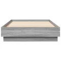 Cadre de lit avec lumières LED sonoma gris 90x190 cm