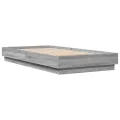 Cadre de lit avec lumières LED sonoma gris 90x190 cm