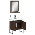 Ensemble d'armoires de salle de bain 2 pcs chêne marron