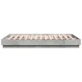 Cadre de lit avec lumières LED gris béton 150x200 cm