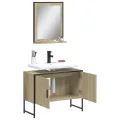 Ensemble d'armoires de salle de bain 2 pcs chêne sonoma