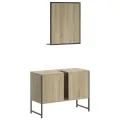 Ensemble d'armoires de salle de bain 2 pcs chêne sonoma