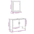Ensemble d'armoires de salle de bain 2 pcs chêne sonoma