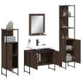 Ensemble d'armoires de salle de bain 4 pcs chêne marron