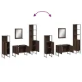 Ensemble d'armoires de salle de bain 4 pcs chêne marron