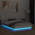 Cadre de lit avec lumières LED blanc 120x190 cm