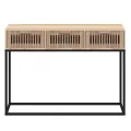 Table console 105x30x75 cm bois d'ingénierie et fer