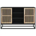 Buffet noir 105x30x65 cm bois d'ingénierie