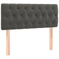 cadre de lit avec matelas et LED Gris foncé 90x200cm