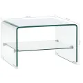 Table basse Clair 50 x 45 x 33 cm Verre trempé