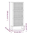 Armoire à chaussures noir 52x25x120 cm bois d'ingénierie