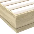 Cadre de lit chêne sonoma 160x200 cm bois d'ingénierie