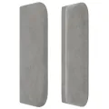 Tête de lit avec oreilles Gris clair 163x16x78/88 cm Velours
