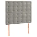 cadre de lit et matelas Gris clair 80x200 cm Velours
