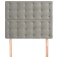 Têtes de lit 2 pcs Gris clair 80x5x78/88 cm Velours