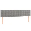 cadre de lit et matelas Gris clair 160x200cm Velours