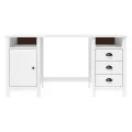 Bureau Hill Blanc 150x50x74 cm Bois de pin solide