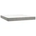 cadre de lit et matelas Gris clair 160x200cm Velours
