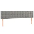 cadre de lit et matelas Gris clair 160x200cm Velours
