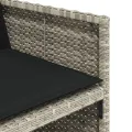 Chaises de jardin avec coussins 4 pcs gris clair résine tressée