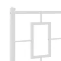 Cadre de lit métal avec tête de lit/pied de lit blanc 80x200 cm