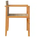 Chaises de jardin coussins lot de 2 beige résine tressée bois