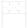 Tête de lit métal blanc 80 cm