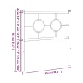 Tête de lit métal blanc 80 cm