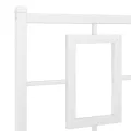 Cadre de lit métal avec tête de lit/pied de lit blanc 183x213cm