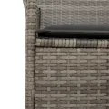 Chaises de jardin coussins lot de 2 gris résine tressée et bois