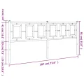 Tête de lit métal blanc 180 cm