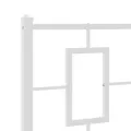 Cadre de lit métal avec tête de lit blanc 90x200 cm