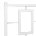 Cadre de lit métal avec tête de lit blanc 200x200 cm