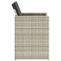 Chaises de jardin avec coussins 4 pcs gris clair résine tressée