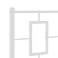 Cadre de lit métal avec tête de lit blanc 100x200 cm