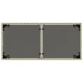 Table de jardin dessus en verre gris clair 115x54x74 cm rotin