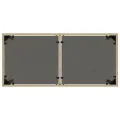 Table de jardin dessus en verre beige 115x54x74 cm poly rotin