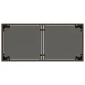 Table de jardin dessus en verre marron 115x54x74 cm poly rotin
